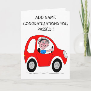 Carte Homme Heureux Réussit L'examen Du Permis De Condui