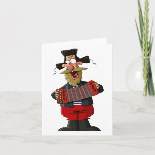 Carte Homme Jouant L'Accordion