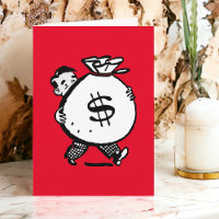 Homme Rétro Vintage avec Sac d'Argent