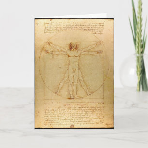 Carte Homme vitruvien par Leonardo da Vinci