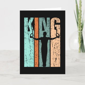 Carte Hommes Gymnastique Roi Retro Distressed Anniversai