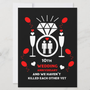 Carte Hommes homosexuels 10e anniversaire de Mariage