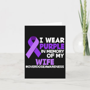 Carte Hommes Je porte du violet en mémoire du surdosage 