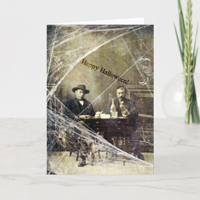 Carte Hommes vintages Halloween (Devant)