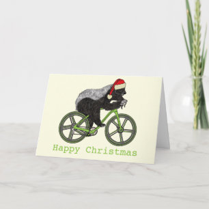 Carte Honey Badger Cycliste Festif de Badass amusant