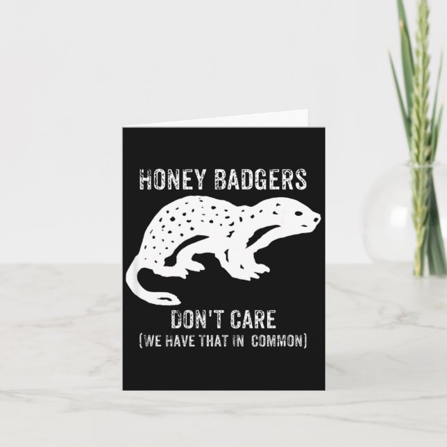 Carte Honey Badgers Don't Care S  (Devant)