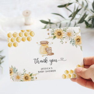 Carte Honey bear honeycombes abeille merci