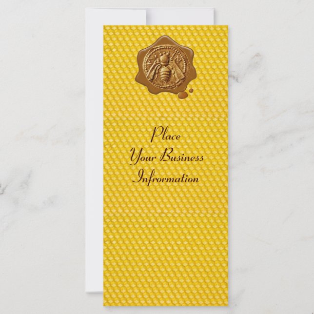 CARTE HONEY BEE, BEEKEEPER SCEAU DE CIRE BROWN APIARISTE (Devant)