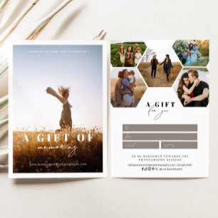 Carte Honeypeb Hexagon Photographie Certificat cadeau