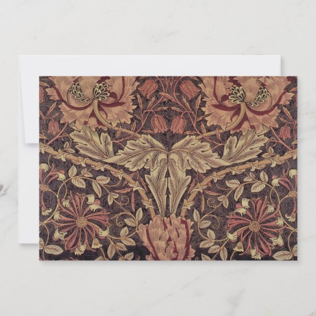 Carte Honeysuckie par William Morris, Garden Flowers Art (Devant)