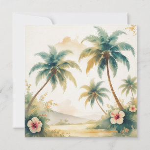 Carte Honolulu Voyage Hawaïen de style vintage