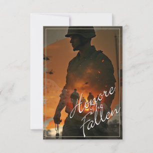 Carte Honorer les morts - Souvenez-vous de leur sacrific