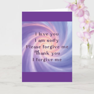 Carte Ho'oponopono Purple Peach n Pale Blue