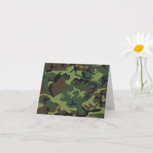 Carte Hoorah Félicitations Camouflage vert militaire