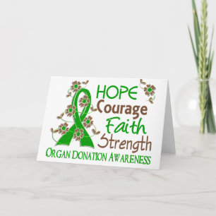 Carte Hope Courage Faith Strength 3 Organ Donation