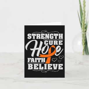 Carte Hope Faith Croit Leucémie Cancer Sensibilisation R