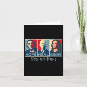 Carte Hope Heal Grow Obama Joe Biden Kamala Harris 2024
