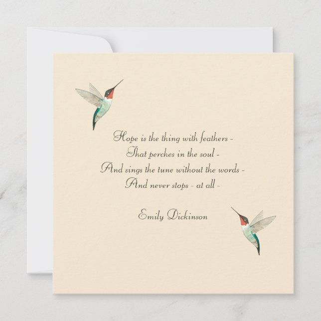 Carte Hope Hummingbird (Devant)