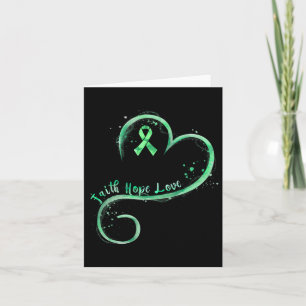 Carte Hope Love Green Ribbon Sensibilisation à la santé 