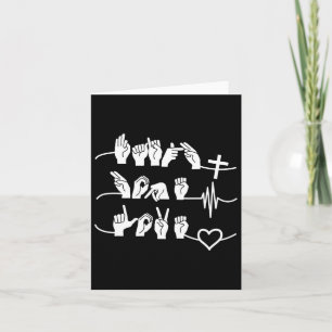 Carte Hope Love - Religion chrétienne Heartbeat Cross He