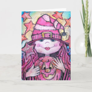 Carte Hope Pink Halloween Witch