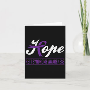Carte Hope Purple Ribbon Rett Syndrome Support de sensib
