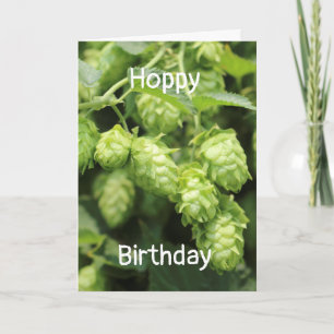 Carte Hoppy Birthday greeting: gibier hops