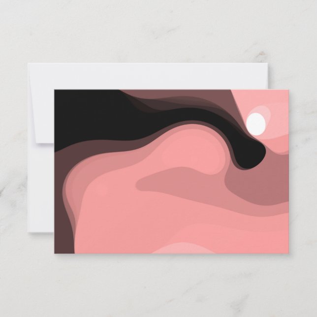 Carte Horizon coucher de soleil : rose, noir et blanc Ab (Devant)