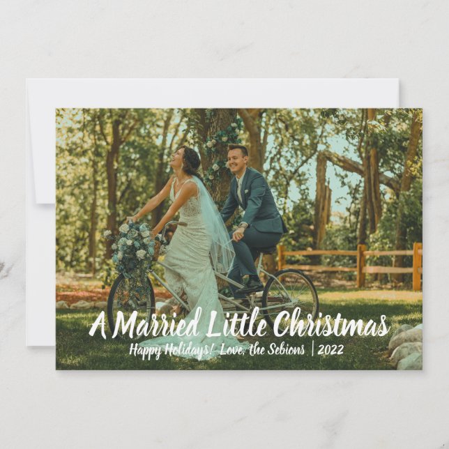 Carte Horizontale Mariée Petite Noël Nouvelle Mari (Devant)