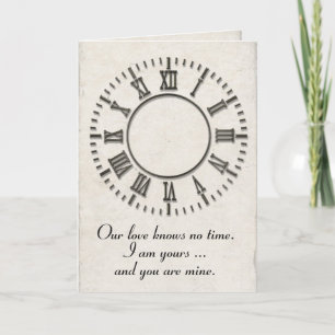 Carte Horloge Anniversaire sans mains