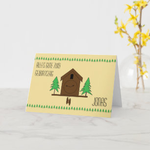 Carte Horloge de Cuckoo Allemand Joyeux anniversaire