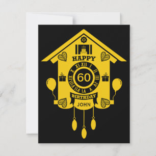 Carte Horloge de Cuckoo Joyeux anniversaire