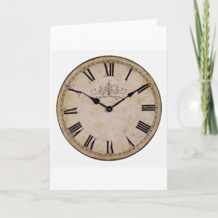 Carte Horloge vintage