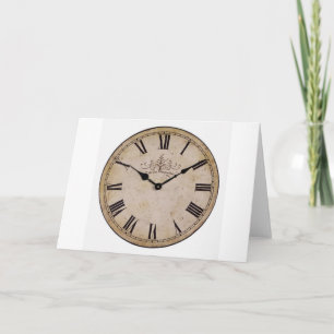 Carte Horloge vintage