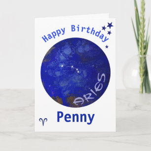 Carte Horoscope Aries, Carte Anniversaire