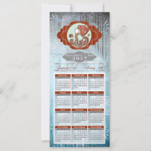 Carte Horoscope Calendrier Card 2017 ~ Aquarius