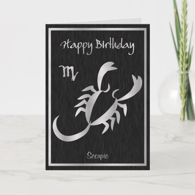 Carte Horoscope de Scorpion de joyeux anniversaire (Devant)