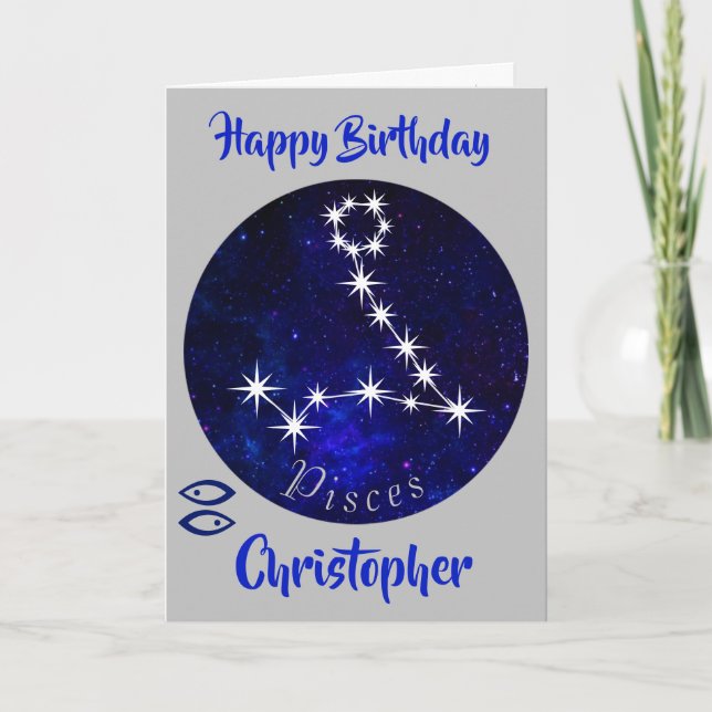 Carte Horoscope Zodiac Pisces (Devant)