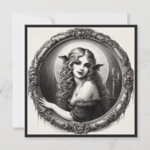Carte Horreur gothique Vampire vintage