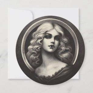 Carte Horreur gothique vampire vintage