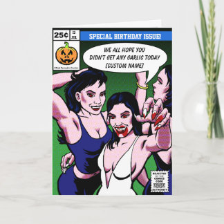 Carte Horror Comic Style Anniversaire