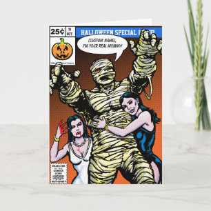 Carte Horror Comic Style Halloween Salutations