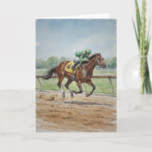 Horse Racing In Watercolors