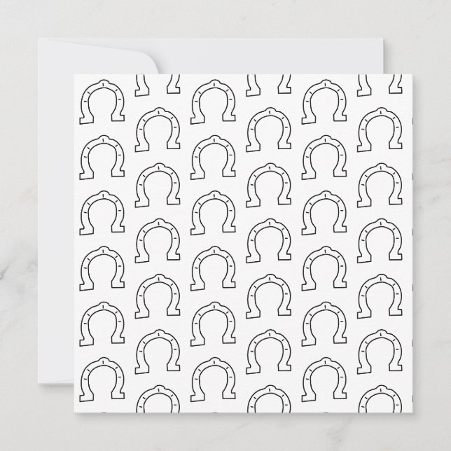 Carte Horse Riding Gang Horseshoe Imprimer (Devant)