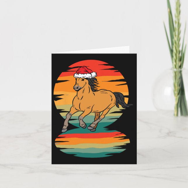 Carte Horse Santa Hat (Devant)