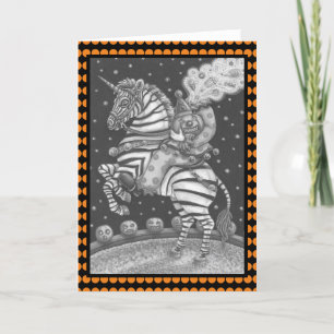 Carte HORSEMAN CLOWN, ZEBRA GREETING CARD Blank