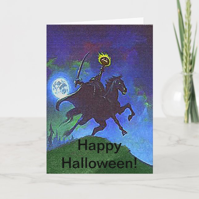 Carte Horseman sans tête dans le feu bleu (Devant)