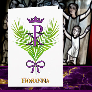 Carte HOSANNA Palm Sunday (Jean 12:12-15)