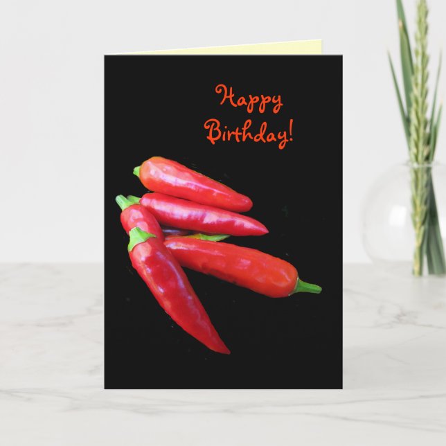 Carte Hot Chili Peppers Anniversaire (Devant)