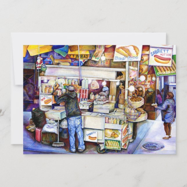 Carte Hot Dog God, New York (Devant)